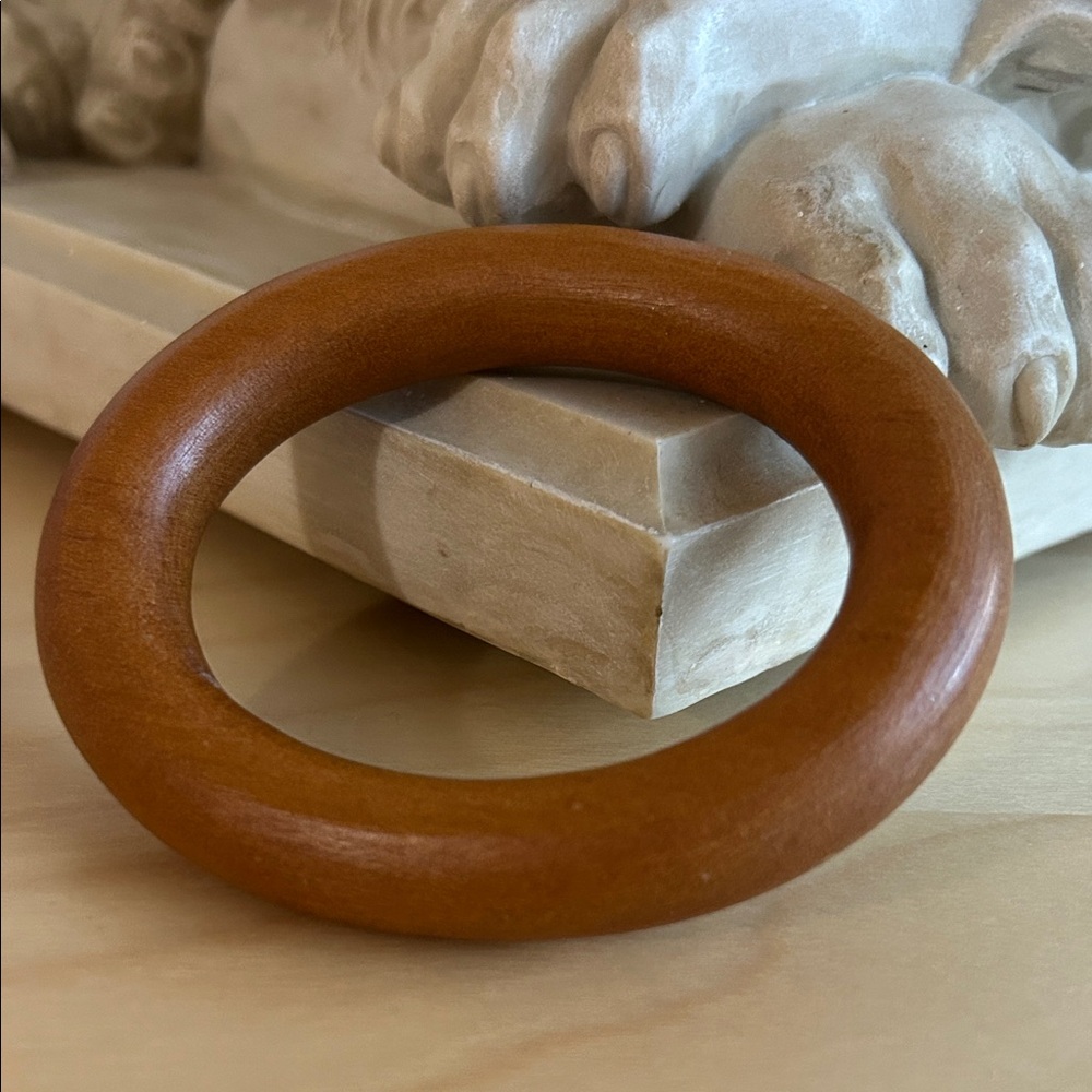 Vintage Oval Wooden Bangle